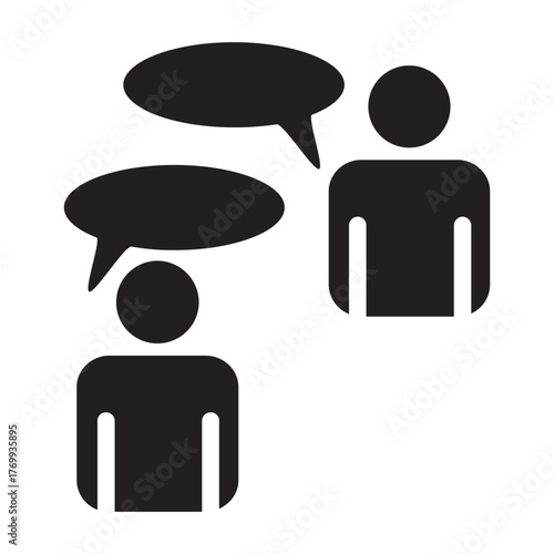 Bild auf Leinwand Discussion Icon