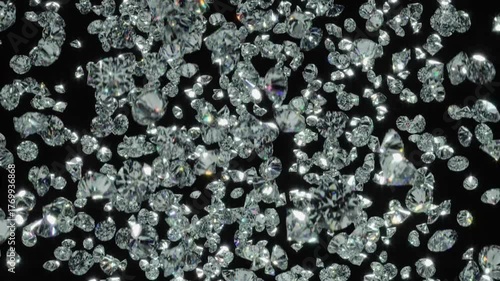 Macro close-up of a frozen granite stone wall showing icy textures, natural grey and black marble tones, and detailed winter surface patterns.