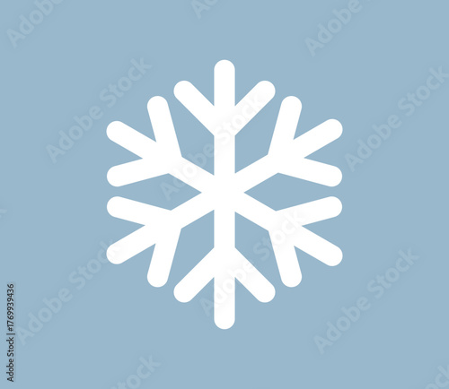 白い雪の結晶のアイコンイラスト　ベクター
