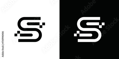 simple vector initial letter S logo