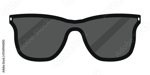 Black Sunglasses Icons – Fashionable Glasses and Stylish Eyewear Vector Illustration.