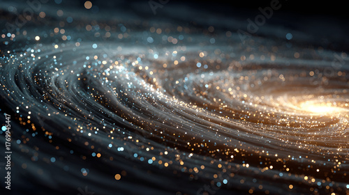 Beautiful Cosmic Spiral Galaxy Artwork
