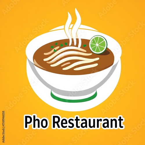 vector illustration of a pho restaurant logo