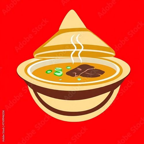vector illustration of a pho restaurant logo