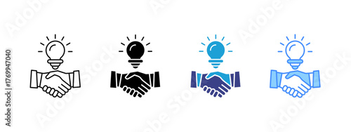 Consulting   icon set multiple style collection