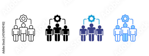 Teamwork  icon set multiple style collection	