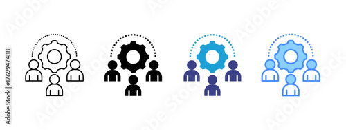 Workgroup  icon set multiple style collection	