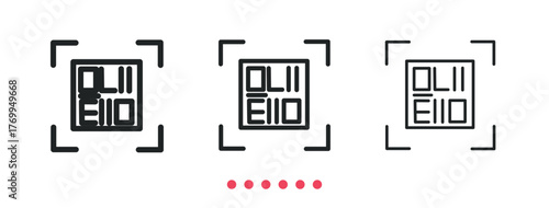 Barcode icon. Thin line icon vector 