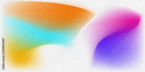 Multicolor gradient abstract background with gain noise texture effect. artistic blur fluid. Abstract blur neutral horizontal background. Abstract pink, blue, orange color gradient background Vector.	