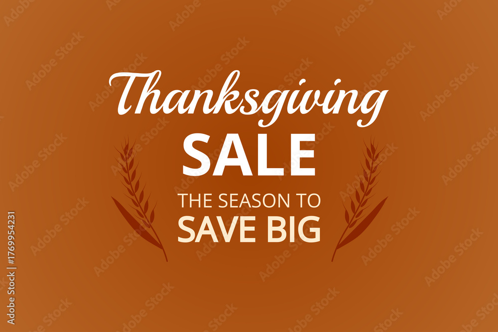 Fototapeta premium thanksgiving sale the season to save big