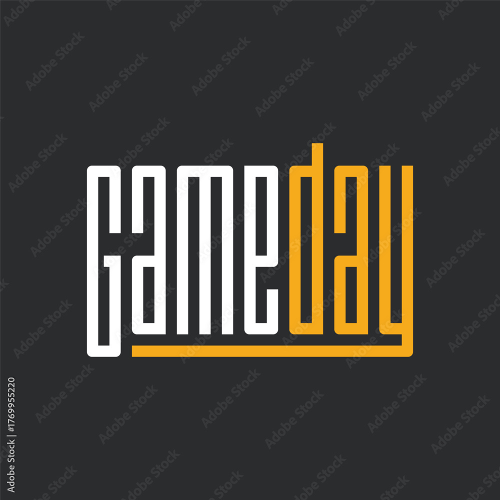 Obraz premium Game Day Lettering Typography Design