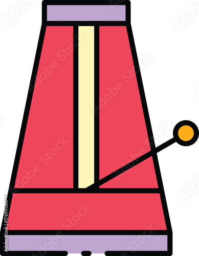 Music icon set with music note, musical instrument, guitar, keyboard, violin, drum, saxophone, trumpet, flute, clarinet icon. Simple lineal color vector