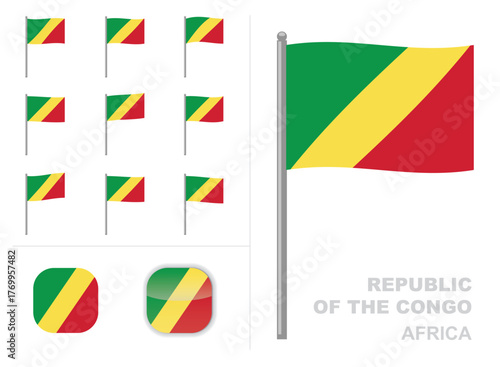 Free Download Republic of the Congo Flag Africa Country Waving Animation App Icon Vector - GFXLoad
