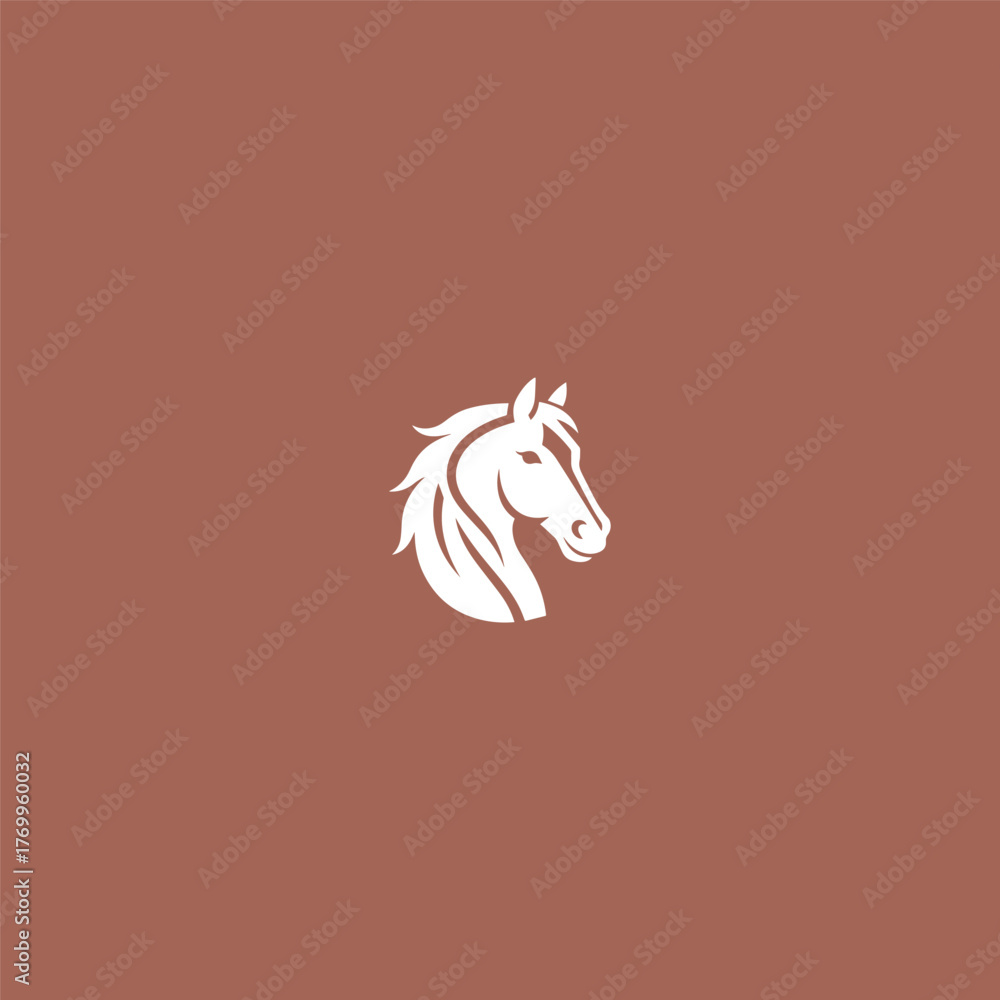 Fototapeta premium Horse head logo design vector icon flat illustration