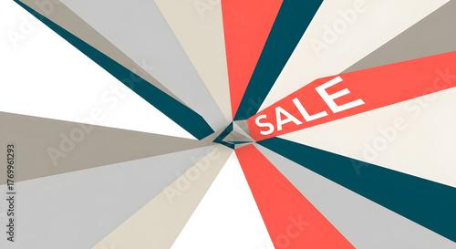 A dynamic perspective with abstract lines creates a Bold Minimalism Sale graphic for modern marketing