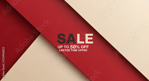 A striking Bold Minimalism Sale banner featuring geometric shapes and a clean design for modern retail promotions and online advertising
