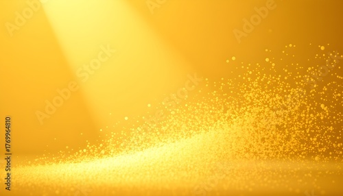 황색가루입자가_흩날리는_우아한_스포트라이트장면