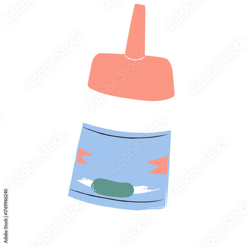 Crafting Creativity Unleashed A vibrant glue bottle evokes nostalgic feelings of art projects, school days, and DIY fun Perfect for creative promotions