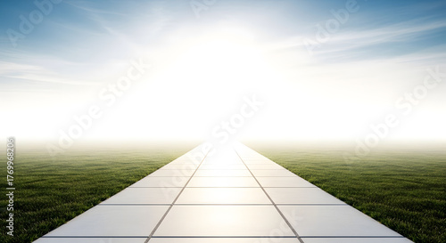 Flawless Image of Pathway Leading Toward Light for Symbolic Concept