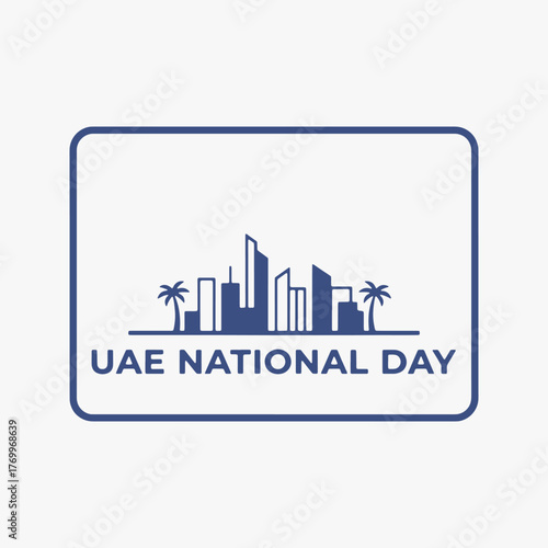 Logo aesthetic United Arab Emirates Celebrate National Day. The logo features a bird with the number 54. Vector Sign for Banner, Logos, Labels, and Icons.