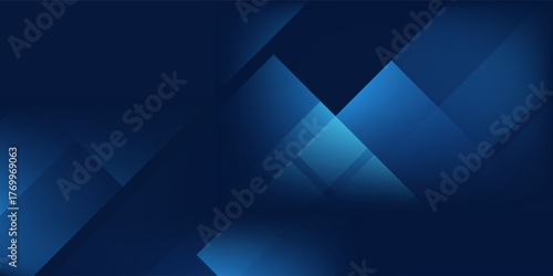 Modern dark navy blue silver abstract pattern background. Geometric shape. Line triangle angle fold polygon abstract simple modern art