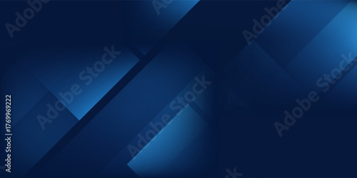 Modern dark navy blue silver abstract pattern background. Geometric shape. Line triangle angle fold polygon abstract simple modern