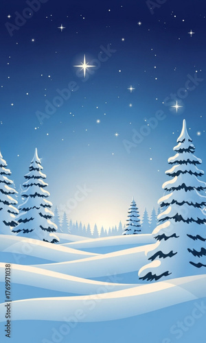 winter landscape with trees