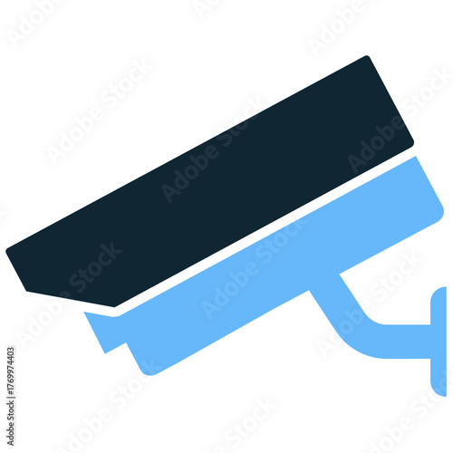Security camera icon vector. Ideal for surveillance, safety, and guest protection themes. This graphic symbolizes monitoring, CCTV, and security systems in modern environments.