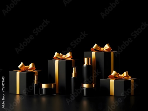 Wallpaper Mural christmas background with gift boxes Torontodigital.ca