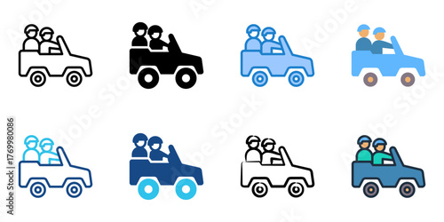 Patrol icon set multiple style collection 
