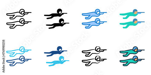 Assault icon set multiple style collection 
