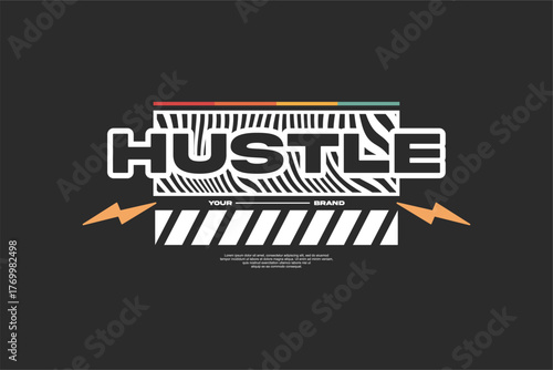 typography streetwear urban fashion template for printing