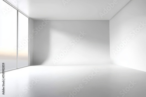 Wallpaper Mural Empty studio setting with a seamless white backdrop. Torontodigital.ca