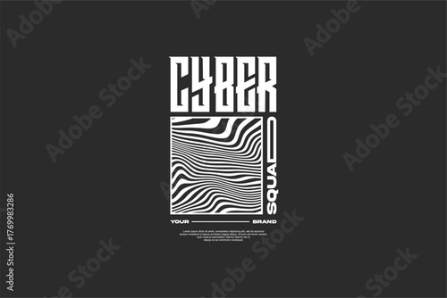 typography streetwear urban fashion template for printing