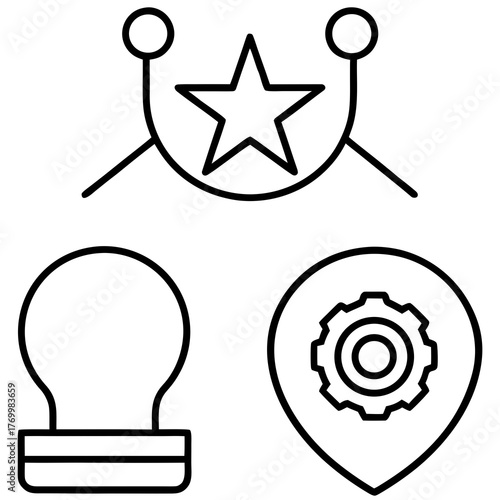 Trademark Patent Symbols Line Art Transparent Background