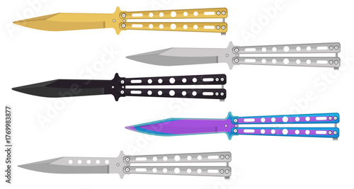 Various Models of Asian Butterfly Knifes