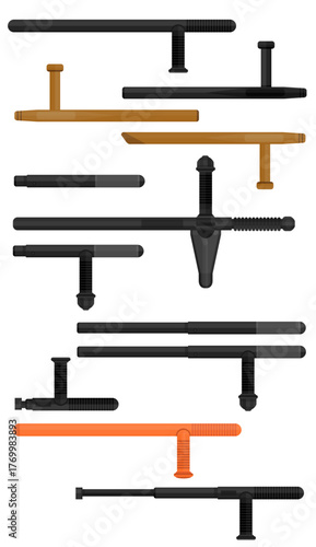 Police Baton, Tonfas and Sttun Block Models