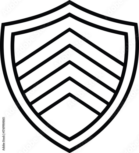 Heraldic shield with american flag design element