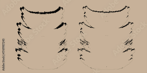 Vector Brush Stroke. Black paint wavy brush strokes vector collection. vector black line, grunge brush strokes ink paint isolated,  Modern grunge brus