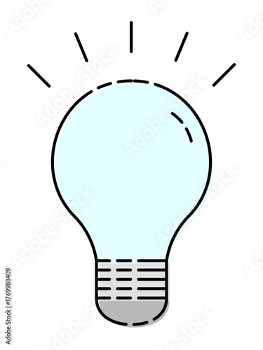 おしゃれな豆電球のアイコン アイデア ひらめき イメージ