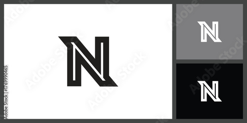 Bold Letter N Icon for Modern Brand Identity