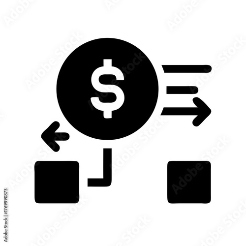 Finance Flow Digital Banking Icon Set – Money, Investment, Online Payment, Secure Transaction, Wallet, Fintech, Economy