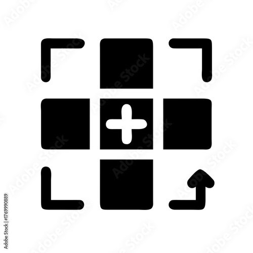 Finance Matrix Digital Banking Icon Set – Investment, Wallet, Money, Online Payment, Secure Transaction, Fintech, Economy