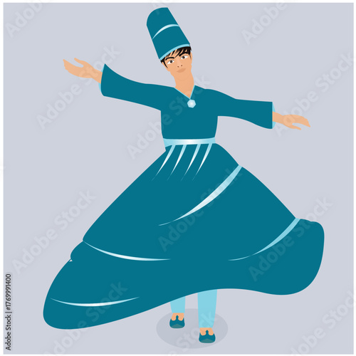  Dervish Dancer Vector Image 