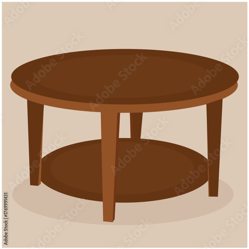  Round Table Vector Image 