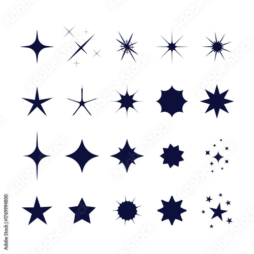 02_Flat Sparkling star collection