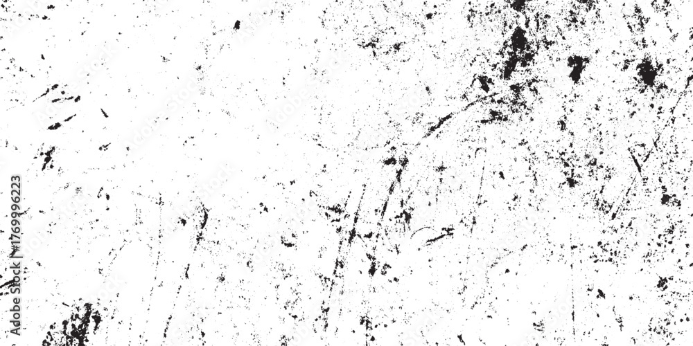 Fototapeta premium Distressed Grunge Black and White Vector Texture Overlay