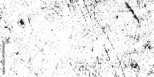 Black White Distressed Grunge Scratched Vector Texture Overlay