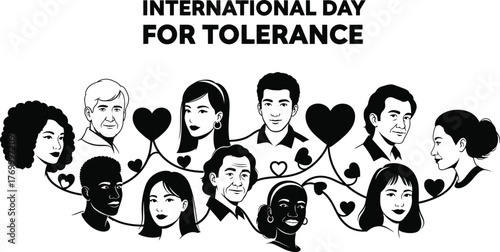 International day for tolerance with diverse people to promote understanding, respect, and acceptance among cultures