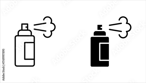 Deodorant Icon set. Symbol of roll on perfume stick or deo bottle. vector illustration on white background